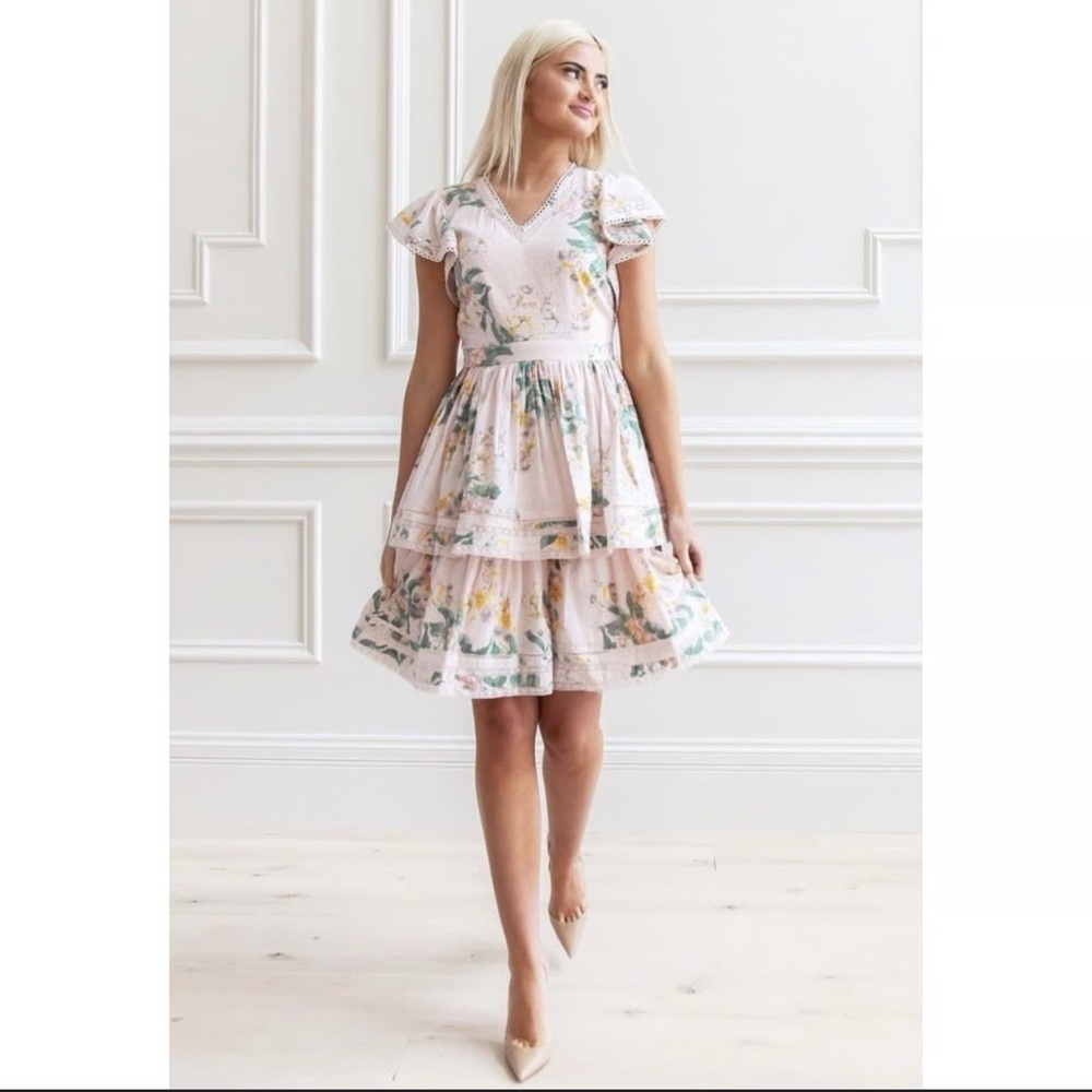 RP Rachel Parcell Floral Ruffle Dress